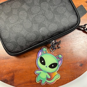 Catlien acrylic keychain cat alien cryptid
