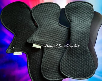 Cloth Pads/ Reusable Pads/ Heavy absorbency- Back in Black collection