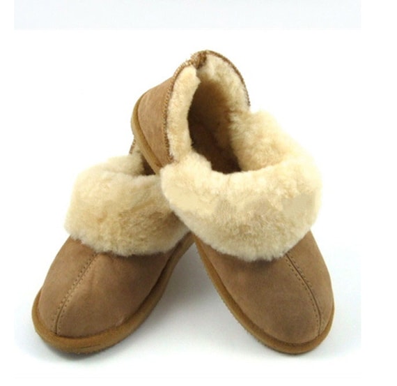 sheepskin slippers with heel