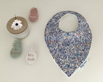 Periwinkle Liberty Wiltshire bandana bib to order