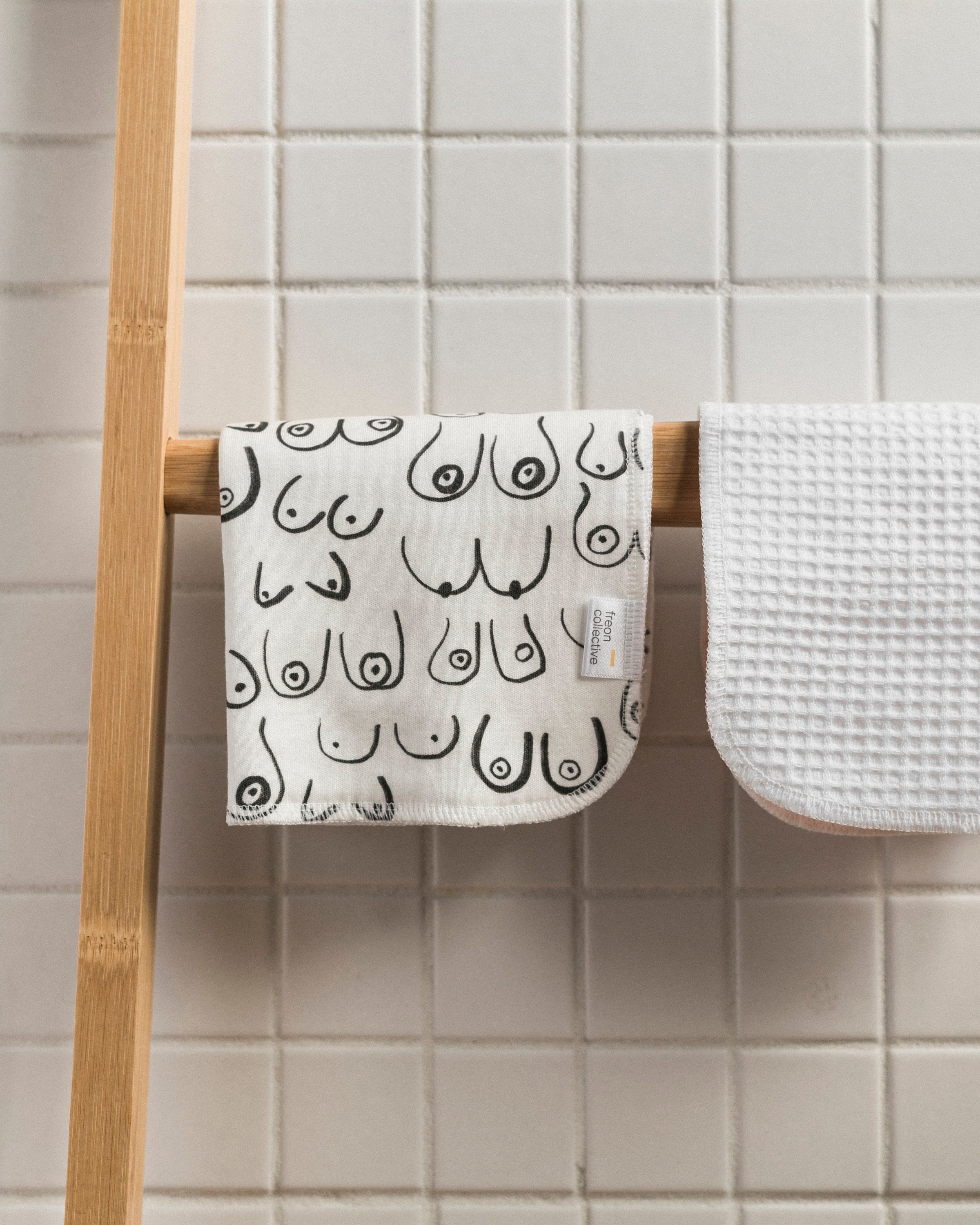 Organic Cotton Face Cloth - Woman Series, 11" x11" face clo…