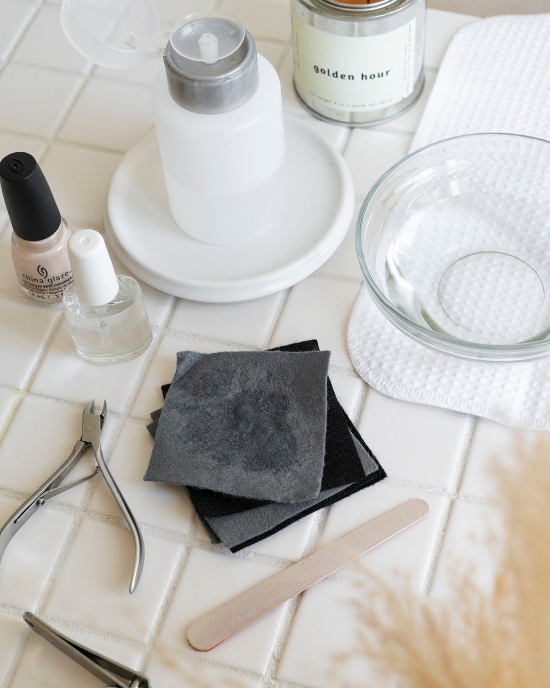 Reusable Nail Polish Remover Pads 100 Bamboo Felt, Zero Waste, Eco