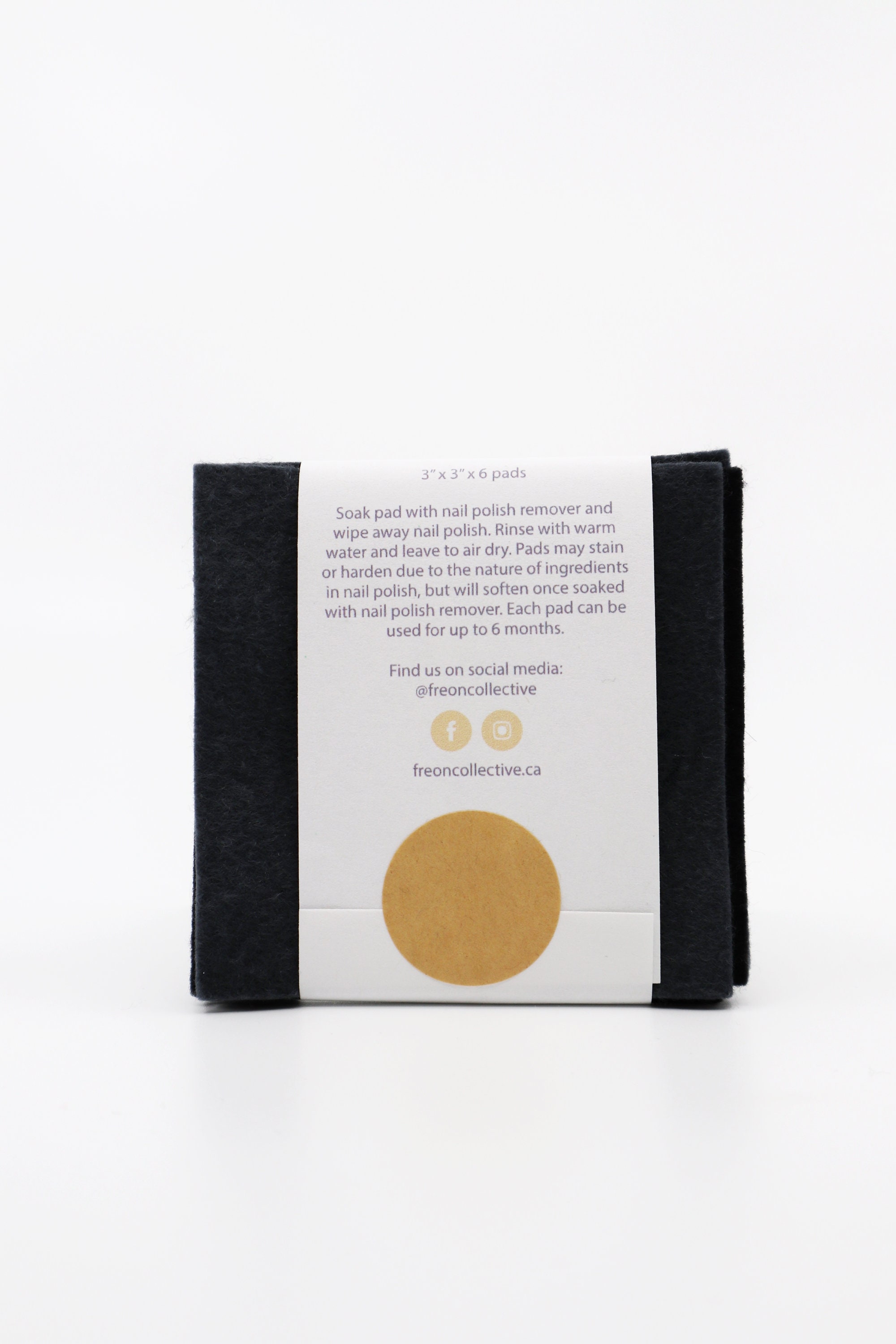 Reusable Nail Polish Remover Pads 100 Bamboo Felt, Zero Waste, Eco