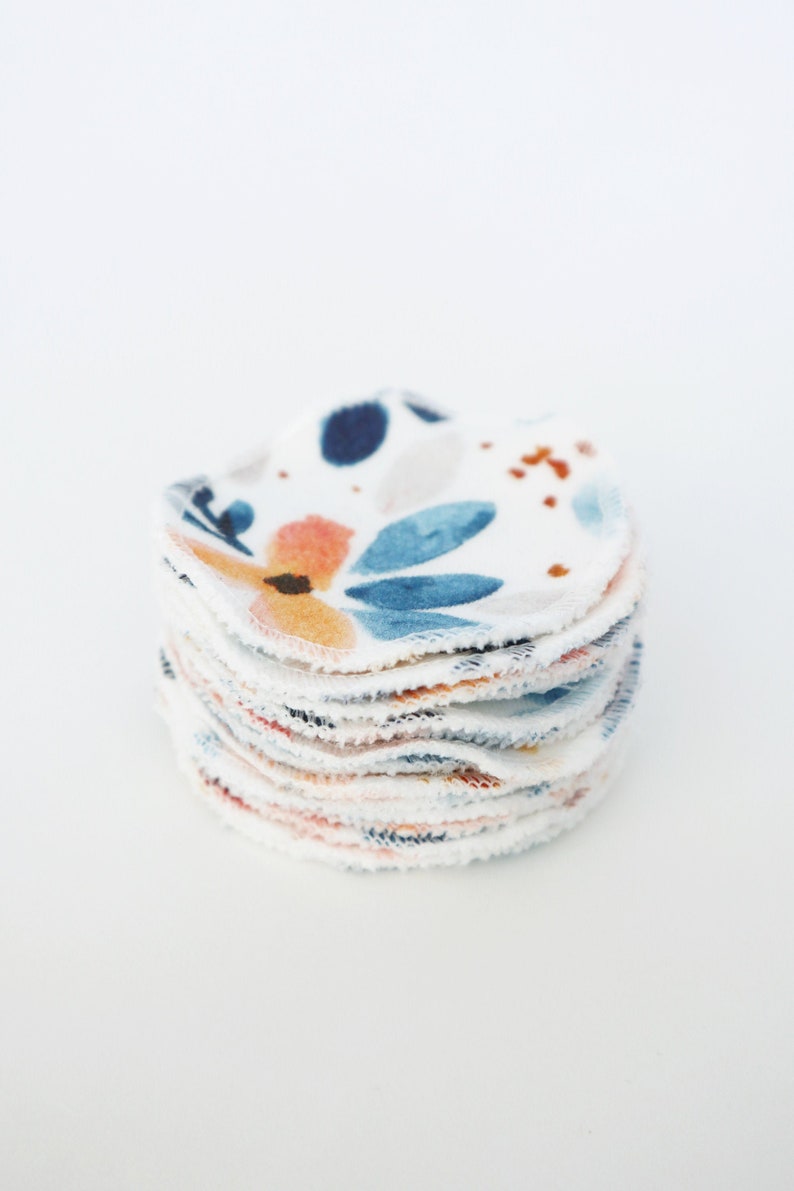 Reusable Cotton Rounds Fawn Florals 100 Organic Cotton Etsy Canada