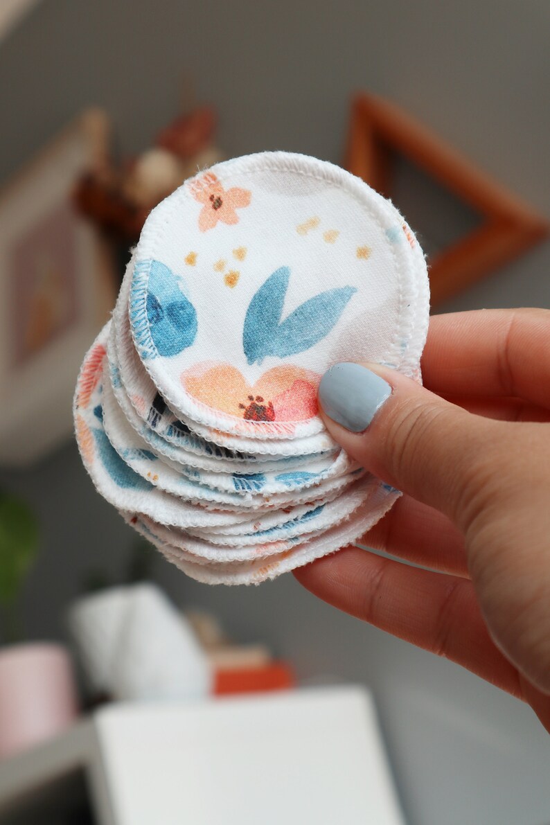 Reusable Cotton Rounds Fawn Florals 100 Organic Cotton Etsy Canada