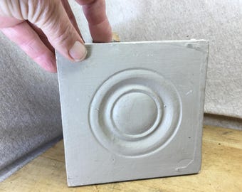 Antique pair of bullseye Plynth blocks