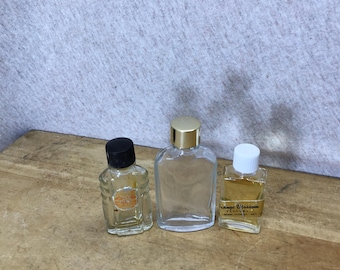 3 frascos pequeños de perfume vintage