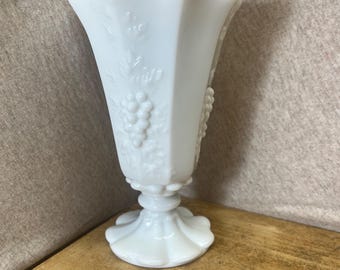 Westmore Vtg milk glass vase