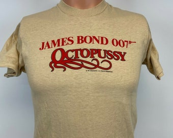 James Bond 007 Octopussy Movie Promo T Shirt Vtg 1983 Screen Stars Made USA M