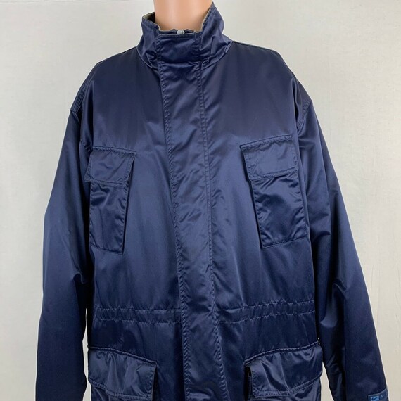 Vintage 90s Blue Blazer: Oversized Minimalist Office Jacket