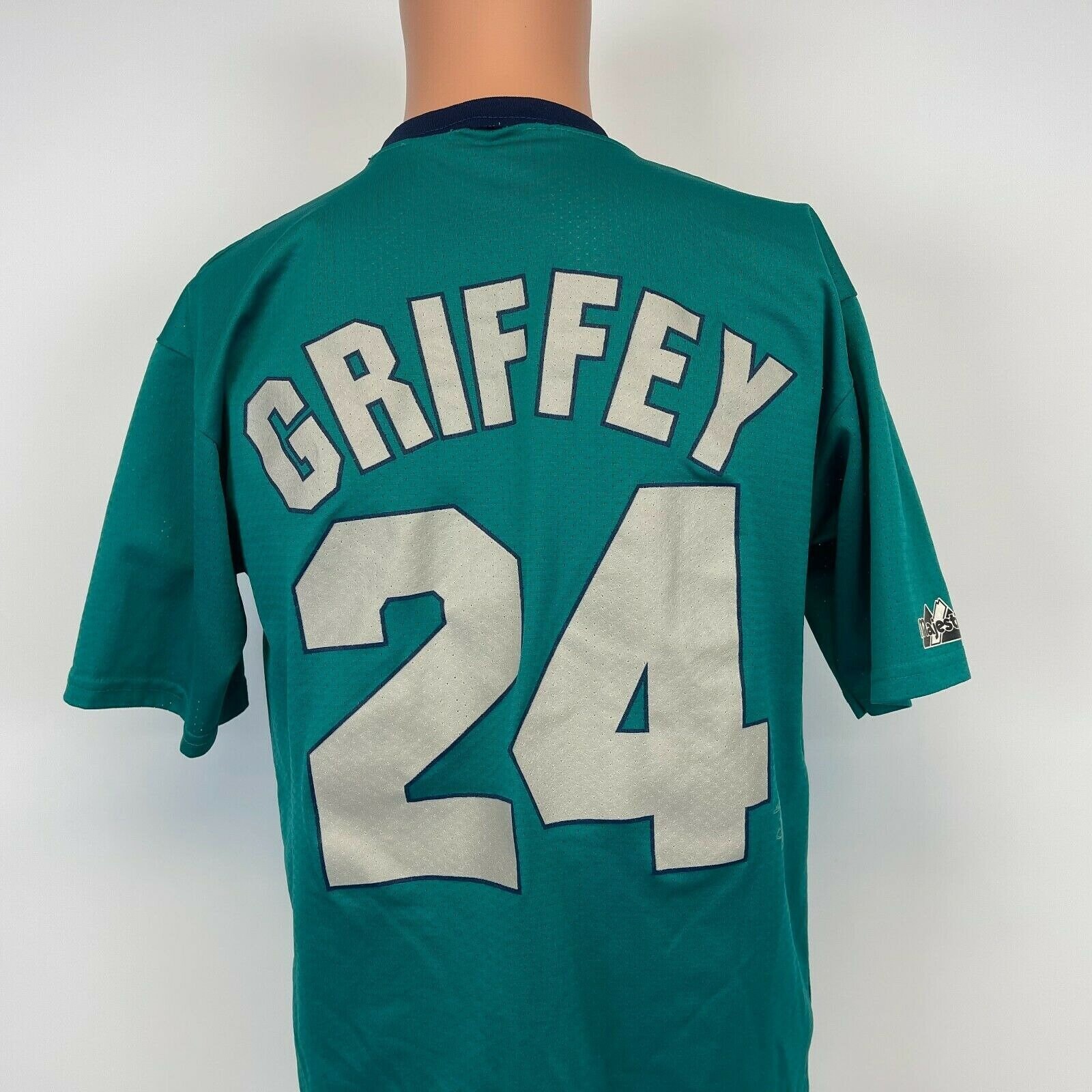 Majestic Ken Griffey Jr. Seattle Mariners Youth Cream/Navy Game