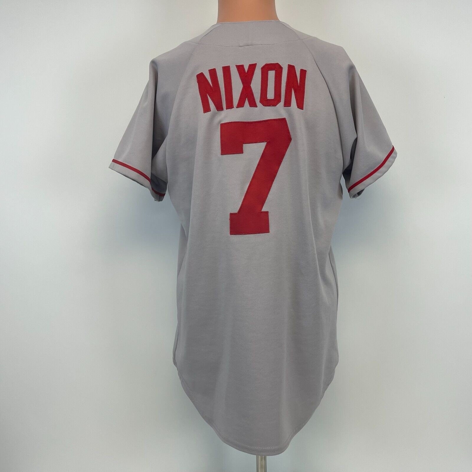Majestic Trot Nixon Boston Red Sox Road Jersey Vtg MLB Baseball Sewn Size S