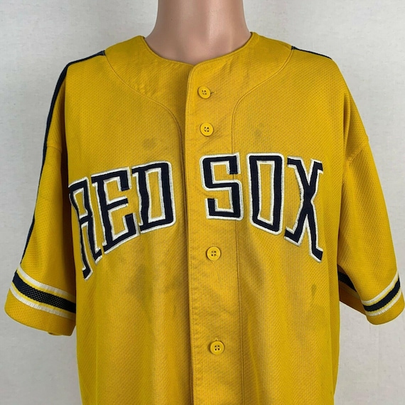Starter Boston Red Sox Blank Jersey Vtg 90s MLB Baseball Gold Sewn Size XL