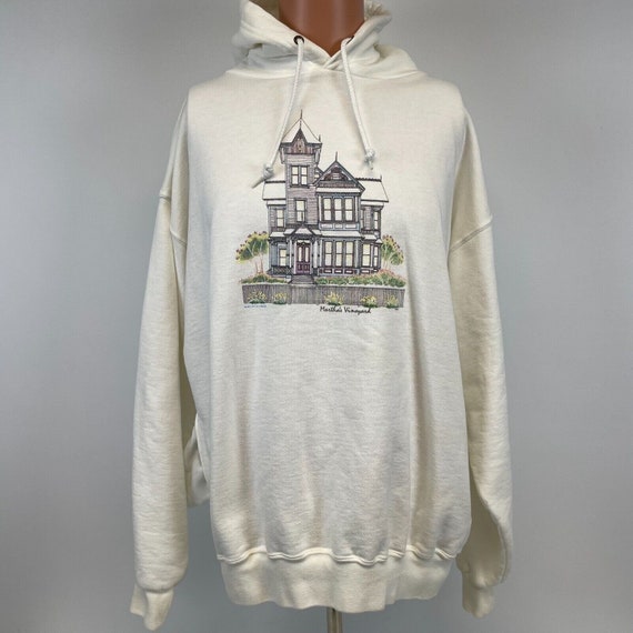 Marthas Vineyard House Hoodie Sweatshirt Vtg 90s … - image 2