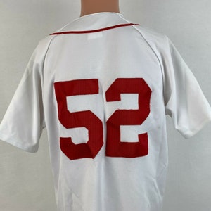 Majestic Boston Red Sox Jersey Number 52 MLB Baseball Home Sewn White Size M