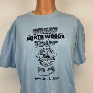 Old Colony Ford Model T Car Club Great North Woods Tour T Shirt Vtg 2004 L