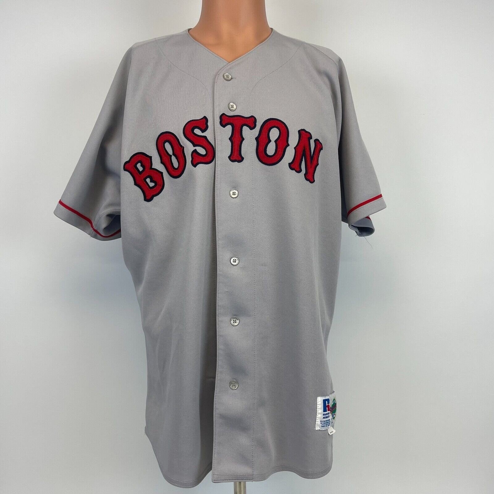 Russell Authentic Mike Stanton Boston Red Sox Road Jersey Vtg 90s MLB  Diamond 46