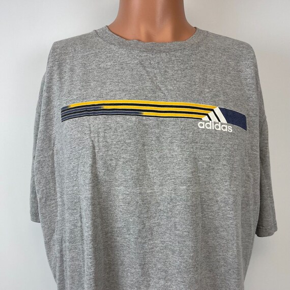 Buy Vintage 90s Adidas T Shirt Mens Size XL Grey Made in USA 