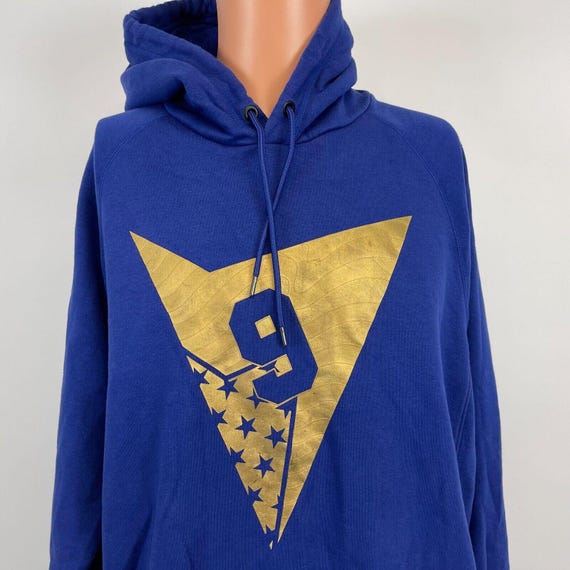 Nike Air Jordan Retro Olympic Hoodie Sweatshirt Vtg 2000s Blue Size L