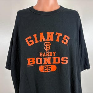 Vintage Y2K Barry Bonds T Shirt Mens Size 2XL San Francisco Giants MLB Baseball