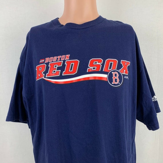 Buy Adidas Boston Red Sox T Shirt Vtg MLB Baseball Blue 2004 Size