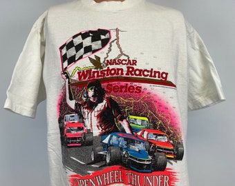 Nascar Winston Racing Openwheel Thunder Single Stitch T Shirt Vtg 90s 1992 XL