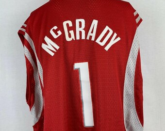 TRACY MCGRADY TMAC ROCKETS REEBOK JERSEY AUTHENTIC RED ADULT SEWN