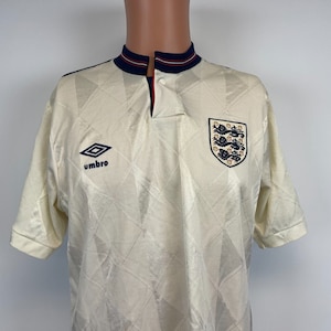 Umbro England National Soccer Team Blank Jersey Vtg 80s 1988 Football Kit Size M