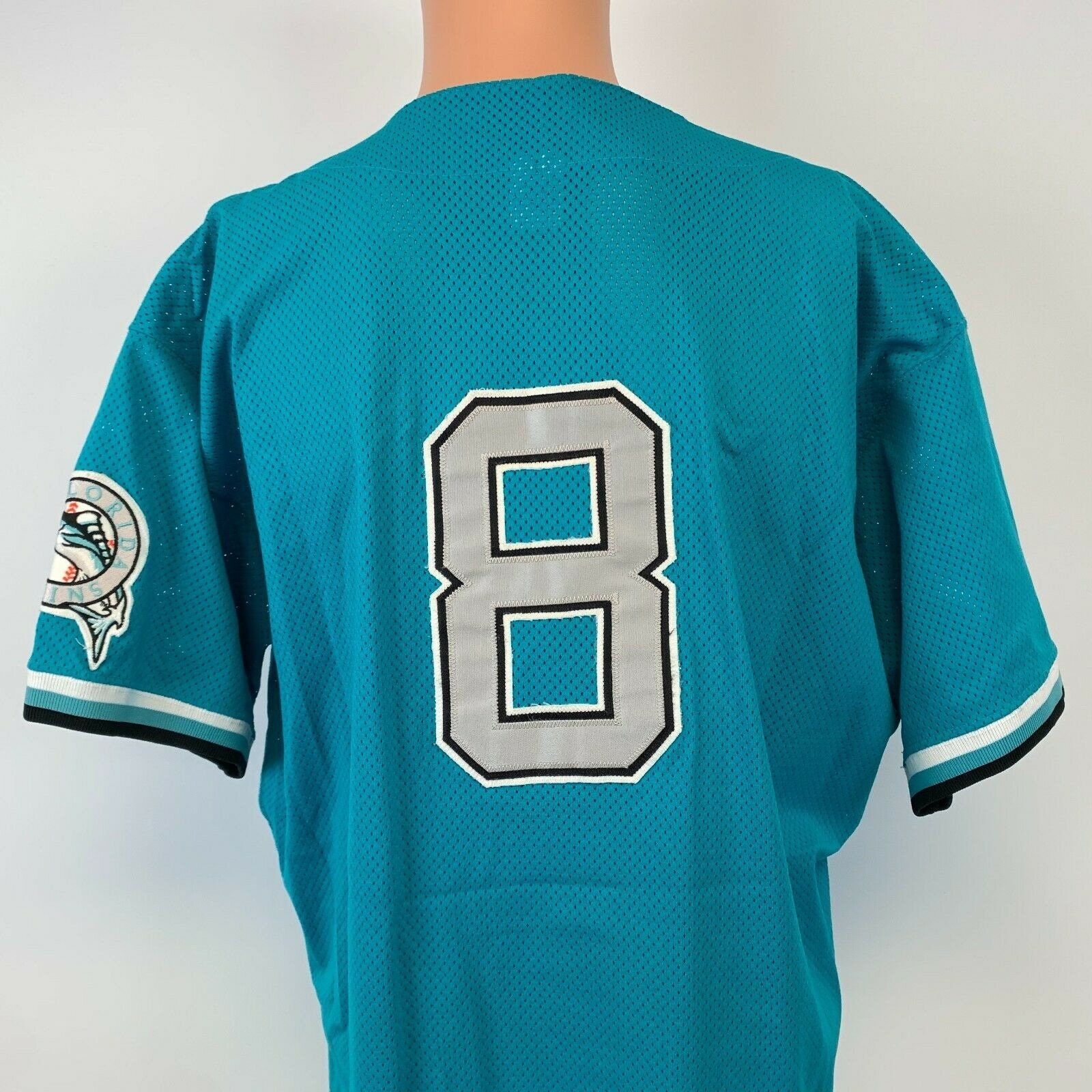 Men's Florida Marlins Majestic White/Teal 1996 Turn Back the Clock  Authentic Team Jersey