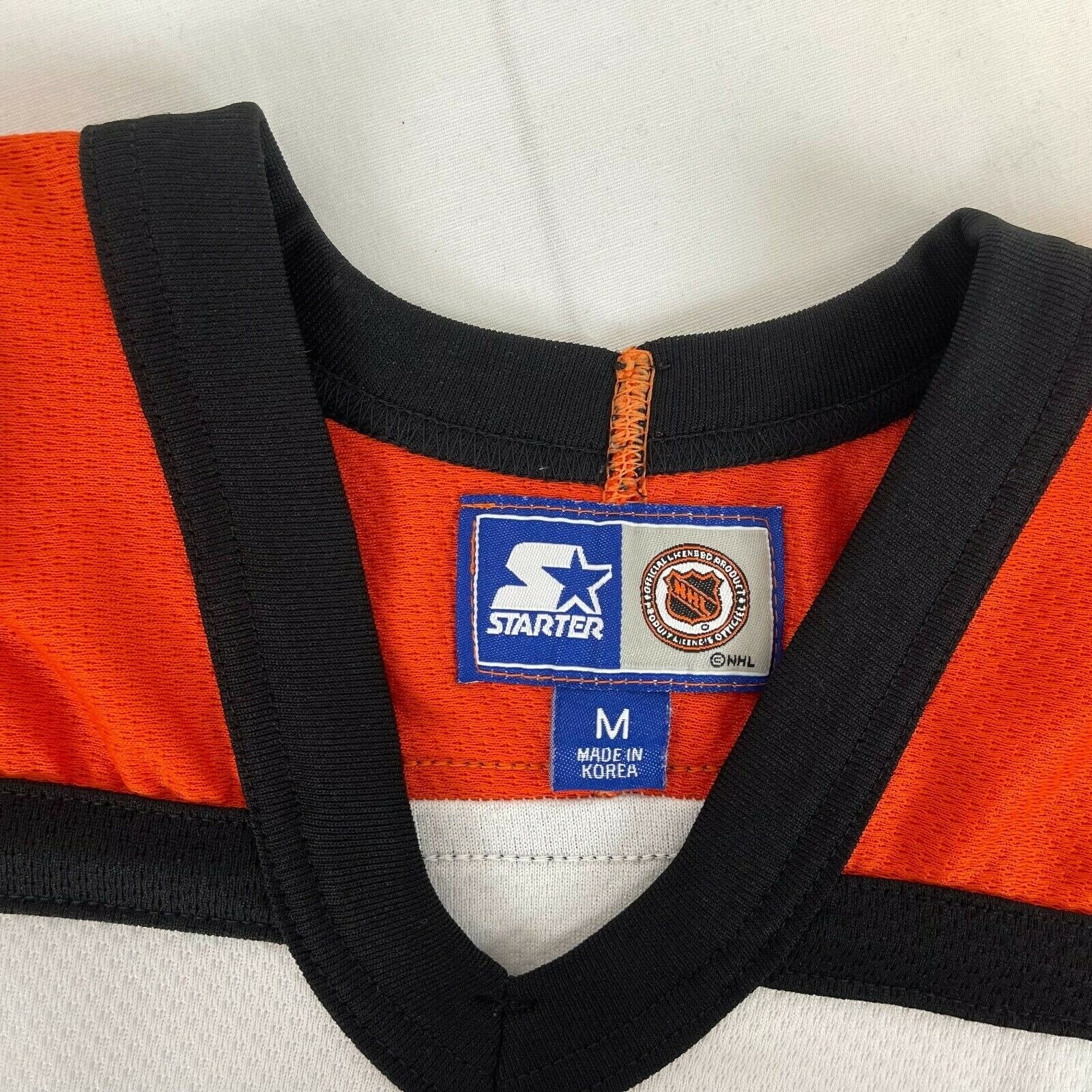 PHILADELPHIA FLYERS VINTAGE 90s NHL HOCKEY SEWN STITCHED JERSEY STARTER MENS M
