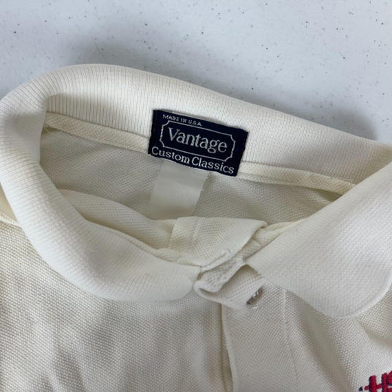 Vintage 90s US Office Products Polo Shirt Mens Size XL White Made In USA View 4