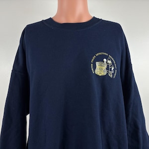 Vintage 90s Boston Police Detectives Benevolent Society Sweatshirt Mens XL Blue
