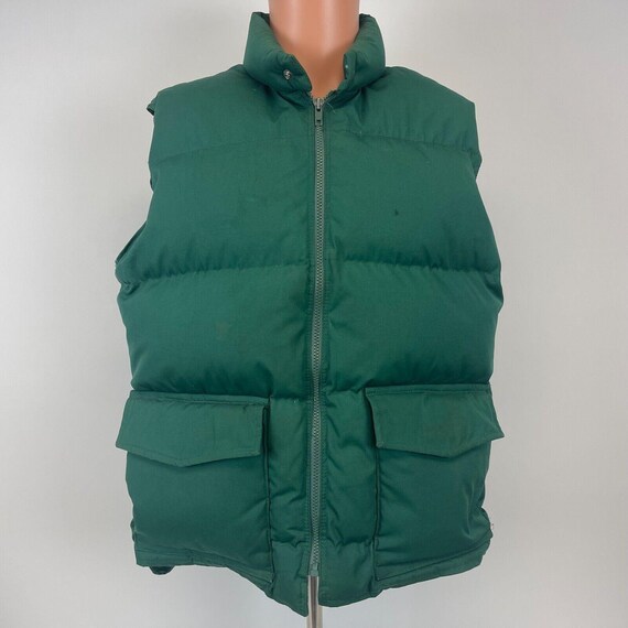 Vintage 80s Jones Goose Down Puffy Vest Mens Size Large Green Made in USA Etsy Canada
