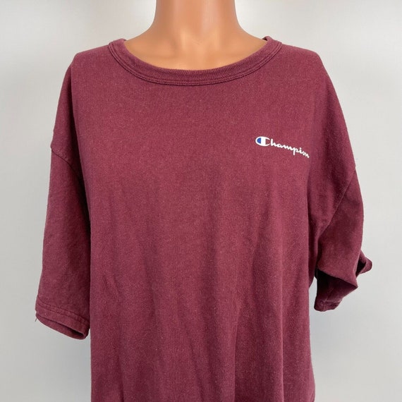 Champion Script Basic Reverse Weave T Shirt Vinta… - image 1