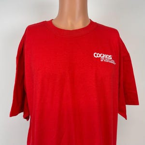 Vintage 90er Jahre T-Shirt von Cognos in Rot für Herren