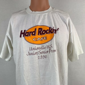 Hard Rockin Cafe High School Senior Prom Single Stitch T Shirt Vtg 90s 1996 L