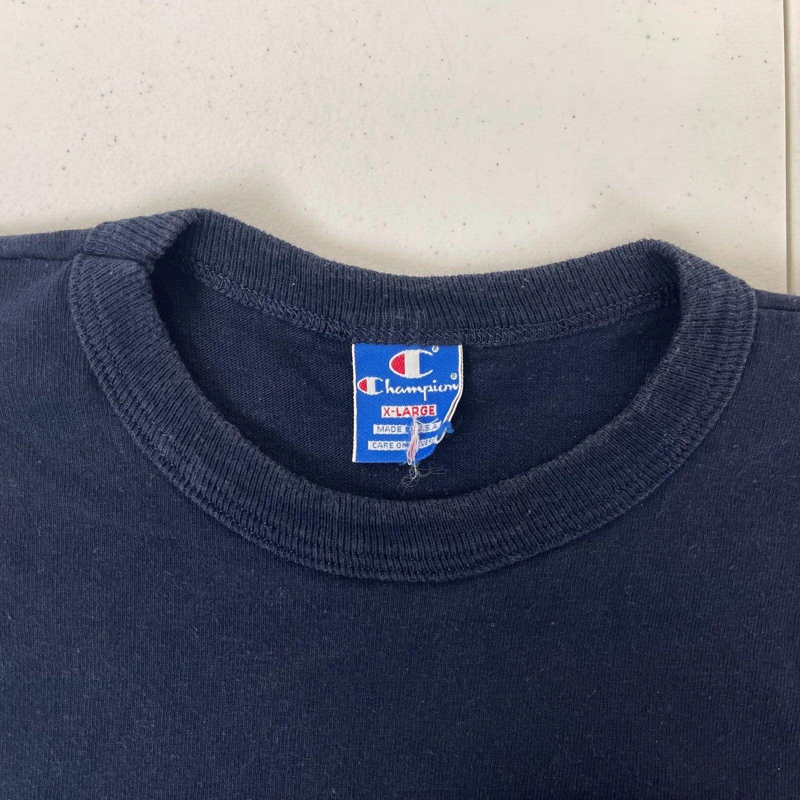 80s Champion tシャツ made in USA Champion Basic Single Stitch T Shirt Vtg 80s Blue Made in