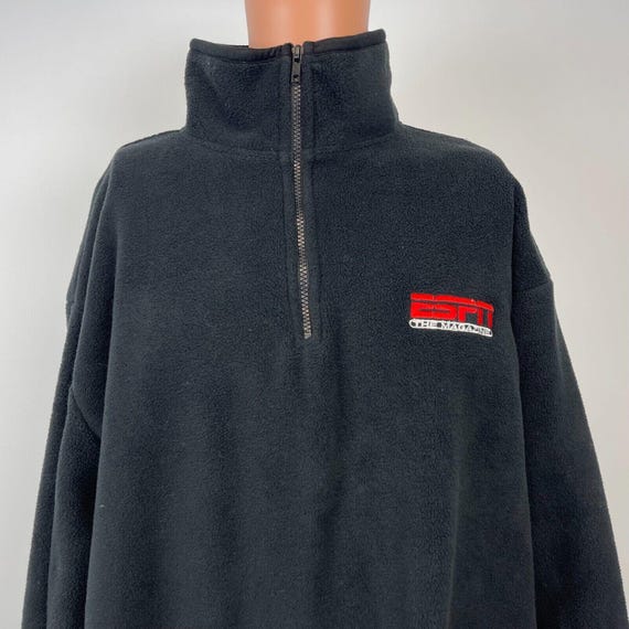 ESPN Magazine Embroidered Half Zip Pullover Fleece Jacket Vtg Y2K vintage ESPN MAGAZINE JACKET