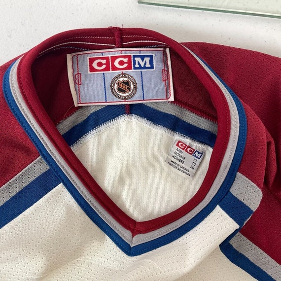 CCM Colorado Avalanche Blank Jersey Vtg 90s NHL H… - image 6