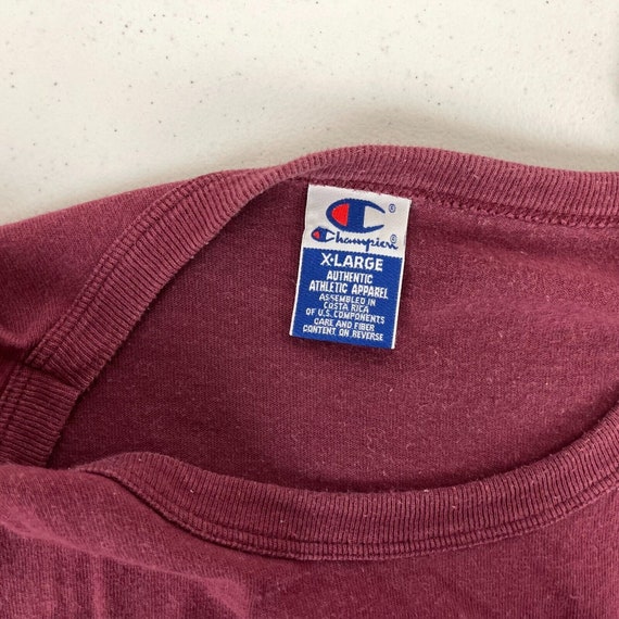 Champion Script Basic Reverse Weave T Shirt Vinta… - image 6