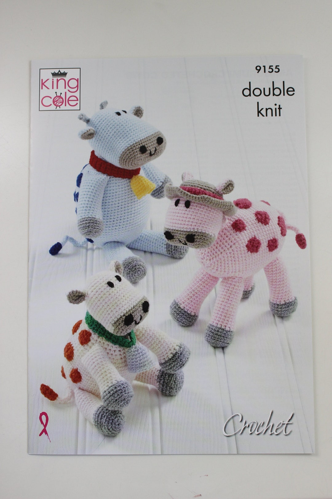 King Cole Novelty Amigumuri Cows Crochet Pattern 9155 - Double Knit King Cole Novelty Amigumuri Cows Crochet Pattern 9155 - Double Knit
