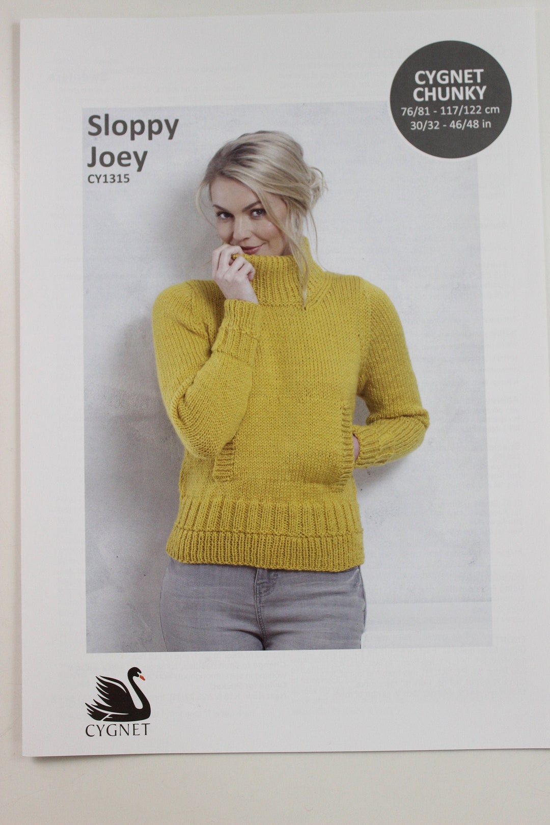 Knitting Pattern Ladies Sloppy Joey Jumper Pattern for Chunky Etsy UK