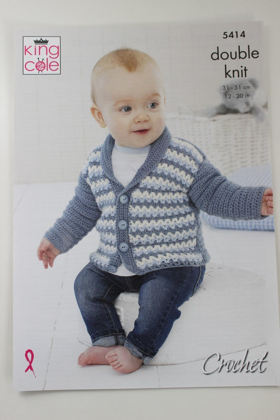 King Cole Baby Jacket, Hat & Blanket Crochet Pattern 5414 - Double Knit King Cole Baby Jacket, Hat & Blanket Crochet Pattern 5414 - Double Knit