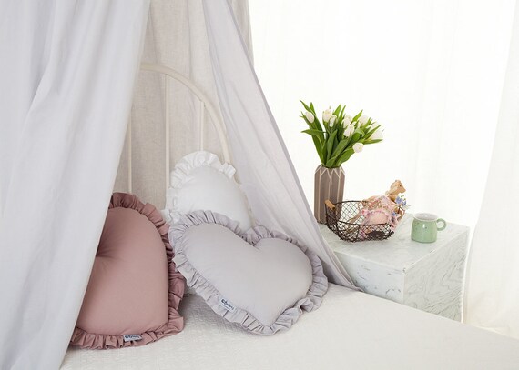 Poduszka Zestaw Serca Z Falbanką Poduszka Poduszki Dla Etsy