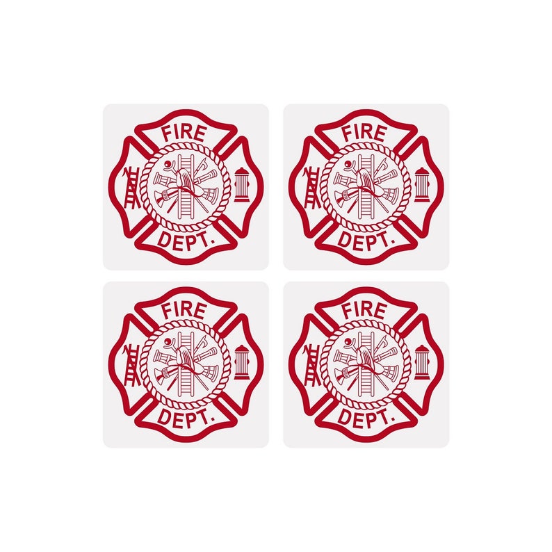 Firefighter Maltese Cross Custom Made Reflective Decal Sticker Etsy