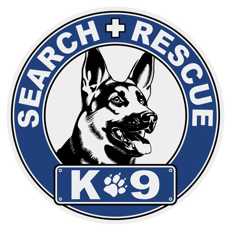 Search & Rescue K9 Custom Made Reflective Decal Sticker Search | Etsy