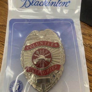 Blackinton Volunteer Firefighter Badge Silver