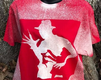 Shirt voor volwassenen, cadeau voor volwassenen, halloweent-shirt, halloweenshirt, halloweencadeau, horrorfilmshirt, nachtmerrieshirt, filmshirt, Freddy Krueger, bang,