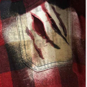 Freddy Krueger Bleached Flannel Shirt: Halloween Horror Movie Gift - Etsy