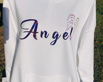 Engel Hoodie, Hoodies für Frauen, Winter Hoodie, Herbst Hoodie, Geschenk für sie, Engel Flügel, Engel Flügel, Hoodie,Weihnachtsgeschenk, Geschenk für Sie,